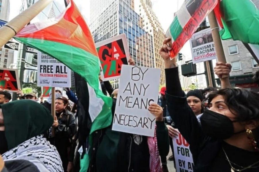 تظاهرات في مدن أميركية تأييداً لفلسطين وتنديداً بعدوان الاحتلال على غزة