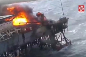 30 missing after Azerbaijan oil rig fire