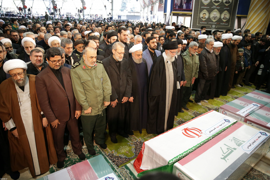 Ayatollah Khamenei leads funeral prayer for martyr Soleimani