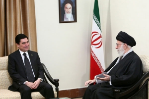 Ayatollah Seyyed Ali Khamenei meeting with Turkmen President Gurbanguly Berdimuhamedow