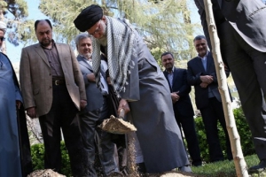 Leader plants sapling to mark National Resources Week