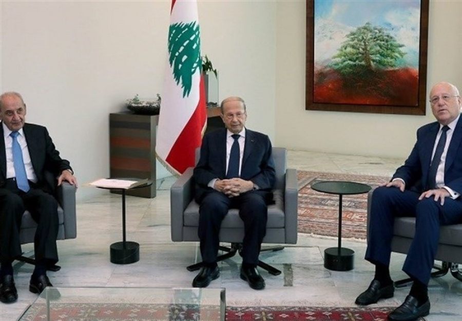 سایه مداخلات خارجی در روند سیاسی لبنان/ تاکید عون و میقاتی بر تشکیل سریع کابینه