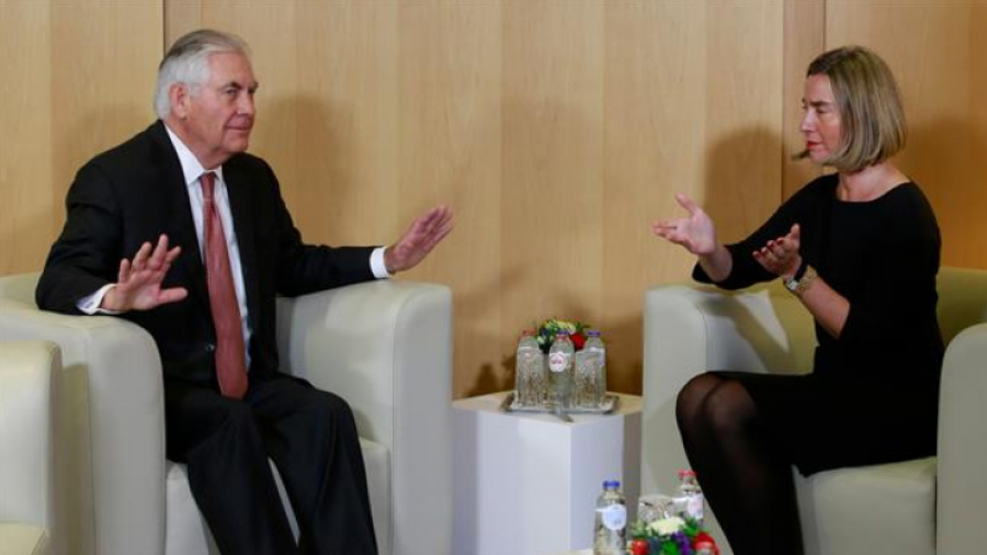 Sommet de l’OTAN : Mogherini a rappelé en vain à Tillerson l’importance du PGAC