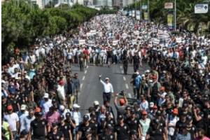 Grand rassemblement final de la &quot;marche pour la justice&quot;