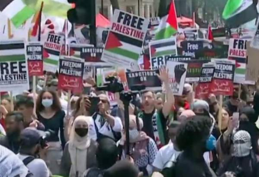 Des centaines de manifestants pro-palestiniens à Londres demandent la fin de l&#039;occupation
