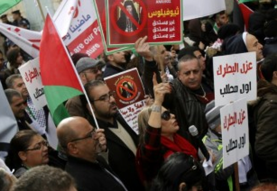 Les chrétiens palestiniens manifestent contre le clergé orthodoxe