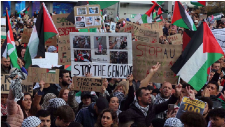 Manifestation « Vendredi de solidarité » avec la population de Gaza