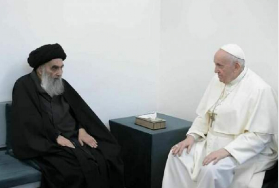 Le pape François rencontre l&#039;ayatollah Sistani à Najaf