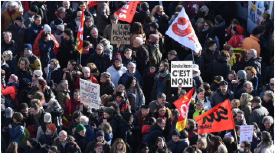 Réforme des retraites: record de mobilisations en France