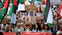 जर्मनी और जॉर्डन में फ़िलिस्तीनियों के समर्थन में प्रदर्शन