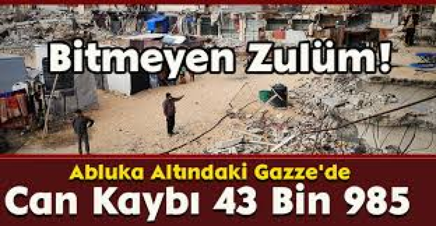 Bitmeyen Zulüm! Abluka Altındaki Gazze&#039;de Can Kaybı 43 Bin 985