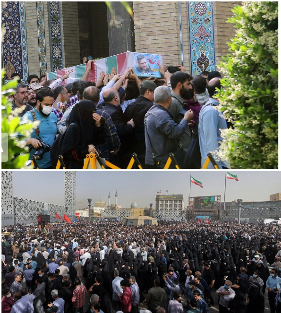 شہید پاسبان حرم حسن صیاد خدائی سپرد لحد، تشیع جنازہ میں ہزاروں افراد کی شرکت
