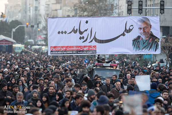 تہران میں لاکھوں افراد نے قاسم سلیمانی کو کیا الوداع