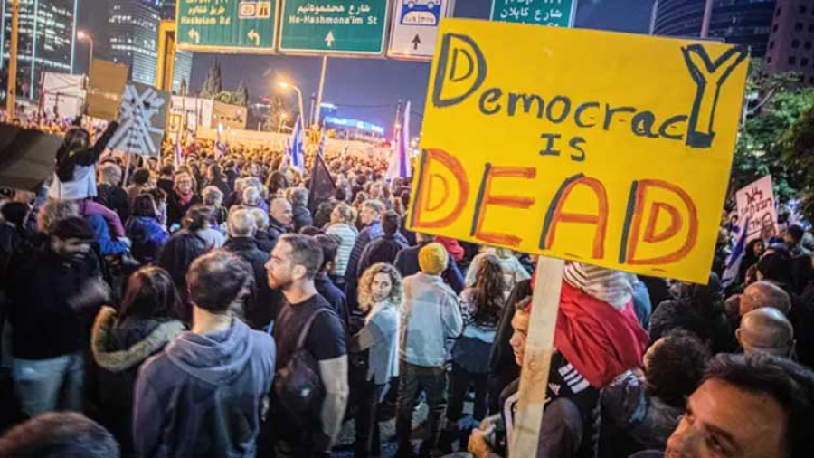 اسرائیلی حکومت کیخلاف مسلسل پانچویں ہفتے احتجاجی ریلیاں