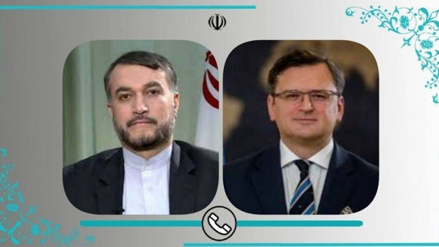 ایران اور یوکرین کے وزرائے خارجہ کے مابین ٹیلی فون پر رابطہ