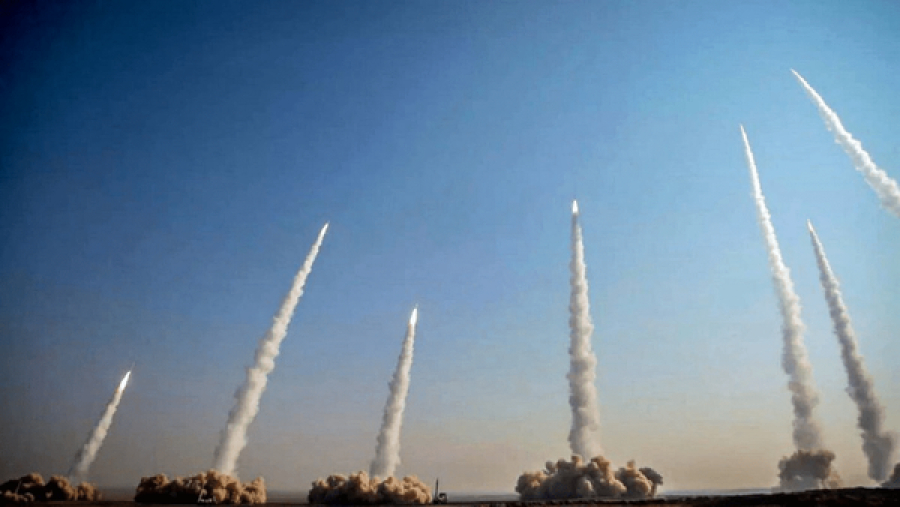 Iranian missiles fired at enemy positions