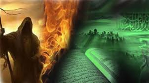 Does the Quran inform us of the descent of the devils upon whom?