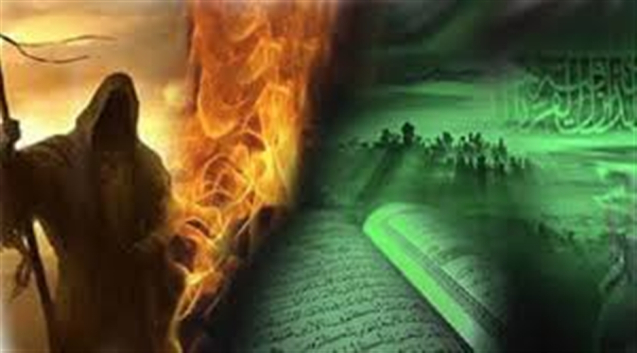 Does the Quran inform us of the descent of the devils upon whom?