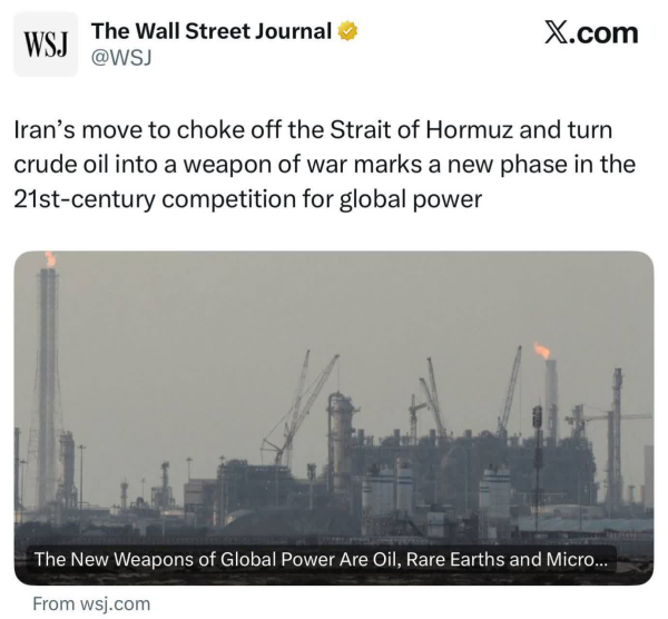 New developments regarding the Strait of Hormuz