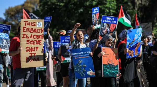 South African protesters demand Israel release Gaza flotilla activists