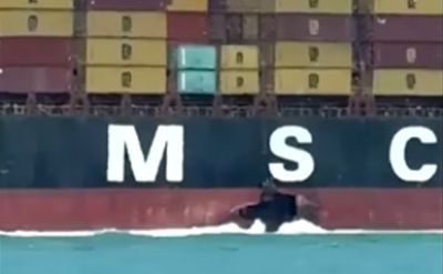 IRGC Navy strikes US-Israeli cargo ship MSC Sariska in retaliation for attack on Iranian vessel