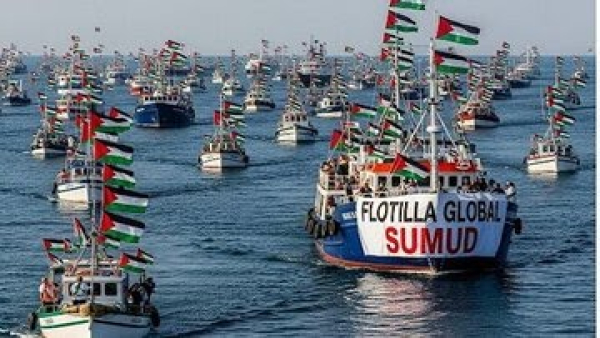 Samood flotilla enters danger zone