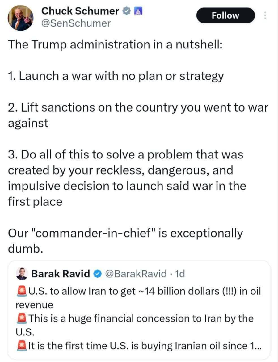 Senate Democratic Leader: Trump is a real idiot