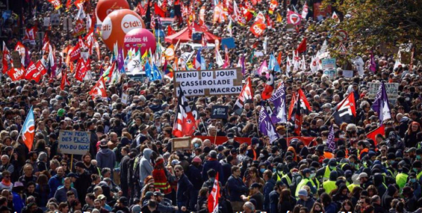 La haine contre Macron, explose les manifestations du 1er mai en France
