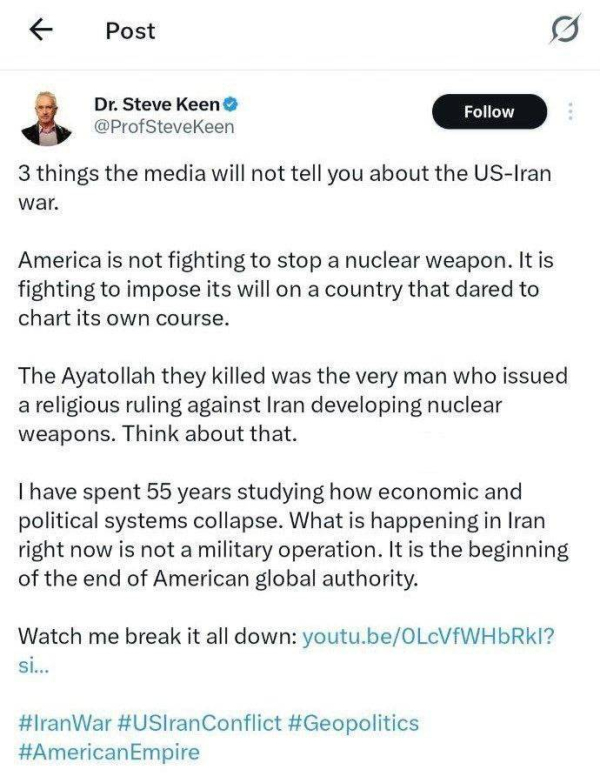 Ce que les médias ne vous disent pas sur la guerre entre les États‑Unis et l’Iran.