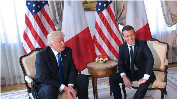Donald Trump a reçu Emmanuelle Macron à l’ambassade US en Belgique