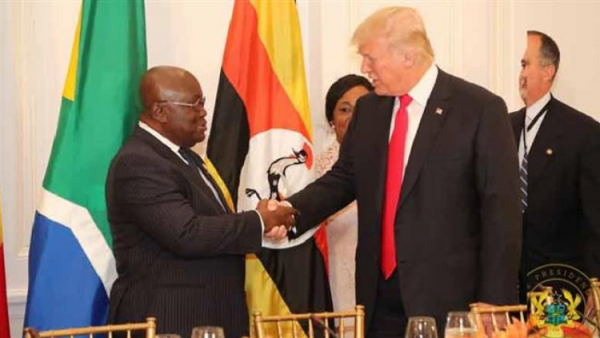 Le président ghanéen remet en place Donald Trump