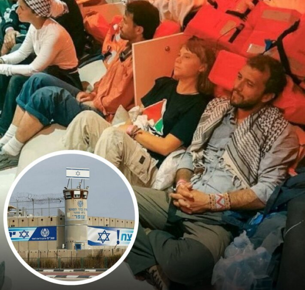 गज्ज़ा पहुंचने से पहले 'समूद फ्लोटिला' के 450 सदस्यों को इजरायली जेल में कैद किया