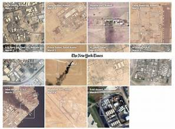 New York Times uydu görüntüleriyle ifşa etti: İran 17 ABD üssünü yerle bir etti