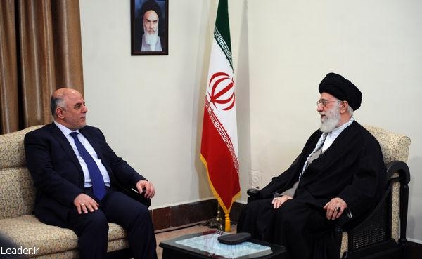 رہبر معظم کی عراقی وزير اعظم حیدر العبادی اور اس کے ہمراہ وفد سے ملاقات