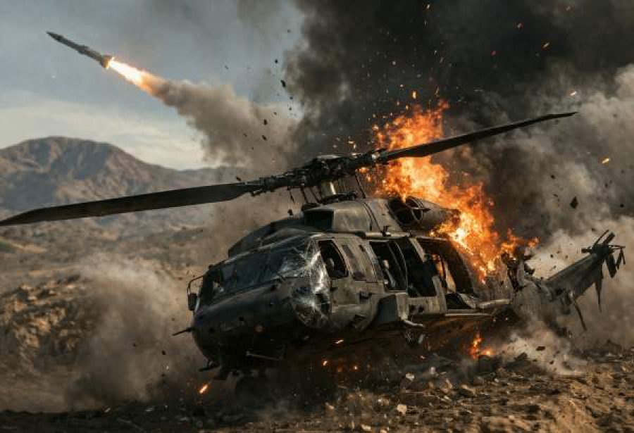 امریکا کے تباہ شدہ جنگی طیاروں اور ہیلی کاپٹروں کا ملبہ